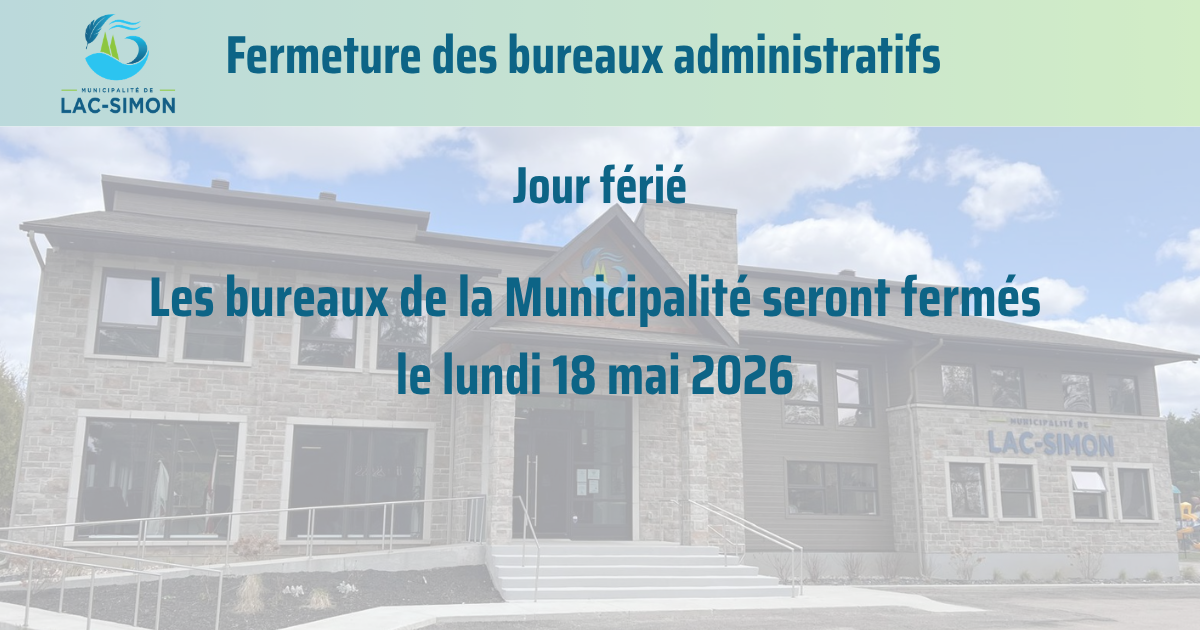 Fermeture des bureaux administratifs le lundi 18 mai 2026 ...